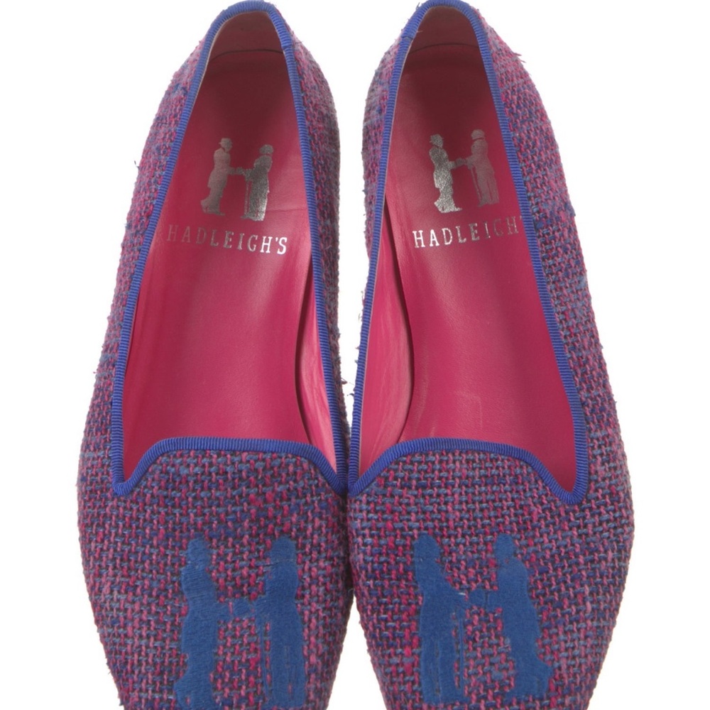 Women's Blue and Pink Loafers